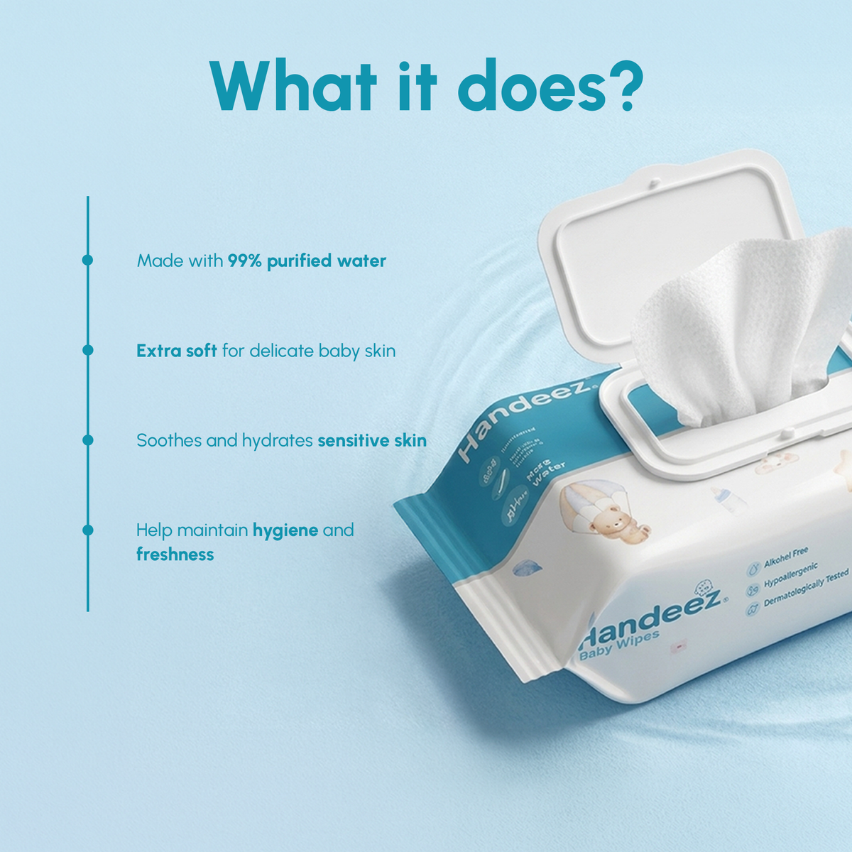 Handeez Baby Wipes | 72 Wipes